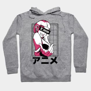 Japanese Vaporwave Cyberpunk Cool Girl Urban Style Hoodie